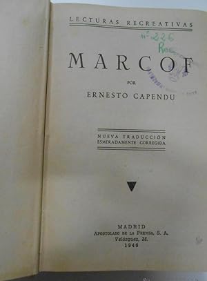 MARCOF - CAPENDU, ERNESTO. 1946. TDK172