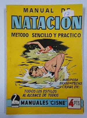 LIBRO MANUAL DE NATACIÓN - COLE MANUALES DE CISNE J.E. GRANADA - METODO SENCILLO Y PRACTICO. TDK212