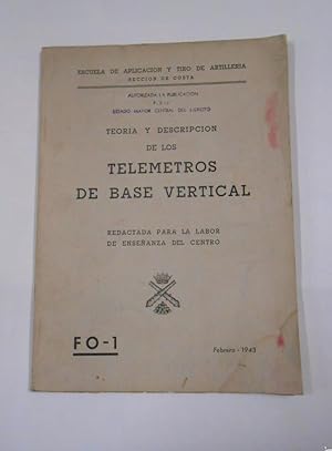 TEORIA Y DESCRIPCION DE LOS TELEMETROS DE BASE VERTICAL. ESCUELA DE TIRO DE ARTILLERIA 1943. TDK282