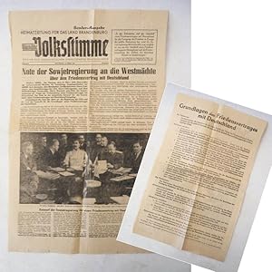 Märkische Volksstimme. Heimatzeitung für das Land Brandenburg, Organ der Sozialistischen Einheits...