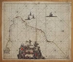 Image du vendeur pour Littora Brasiliae. Pascaert van Brasil. Altkolorierte Kupferstichkarte aus: Frederick de Wit, Orbis Maritimus ofte Zee Atlas. mis en vente par Matthaeus Truppe Antiquariat