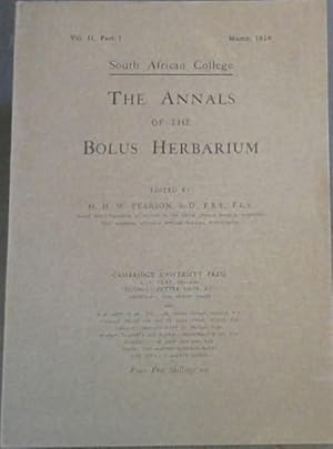 The Annals of the Bolus Herbarium - Vol II - Part I (March, 1916), Part II (June, 1916)