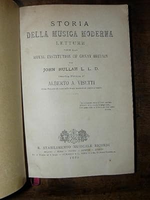 Storia della musica moderna. Letture fatte alla Royal Institution of Great Britain da John Hullah...