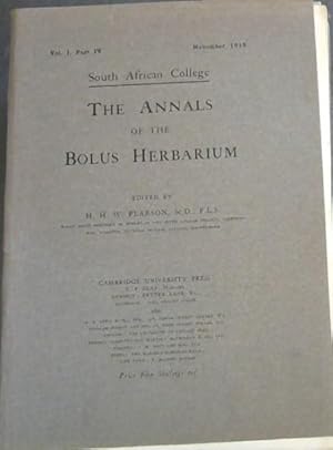The Annals of the Bolus Herbarium - Vol I - Part IV (November, 1915)