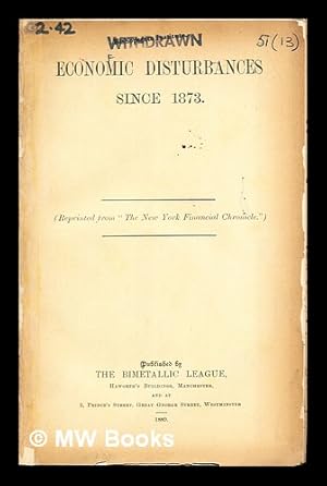 Imagen del vendedor de Economic disturbances since 1873 a la venta por MW Books Ltd.