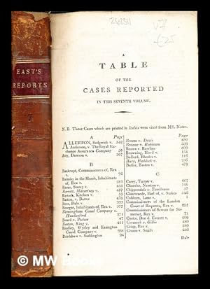 Immagine del venditore per Term reports in the Court of King's Bench / by Charles Durnford and Edward Hyde East venduto da MW Books Ltd.