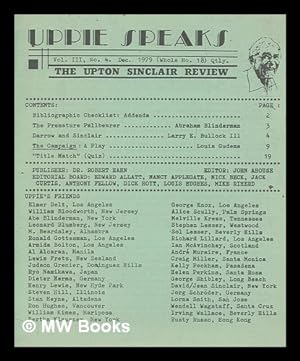 Immagine del venditore per Uppie speaks - The Upton Sinclair review - vol. 3 no. 4 Dec. 1979 venduto da MW Books Ltd.