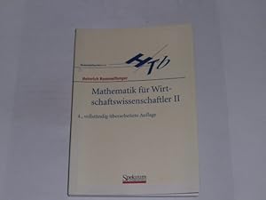 Immagine del venditore per Mathematik fr Wirtschaftswissenschaftler. Band 2 venduto da Der-Philo-soph