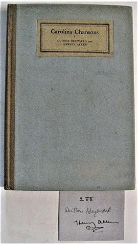 Seller image for Carolina Chansons for sale by Trilby & Co. Books