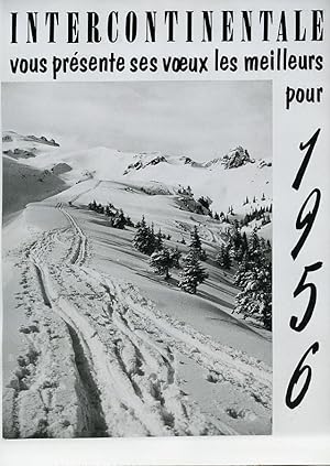 France Publicity for News Agency Intercontinentale New Year Old Photo 1956