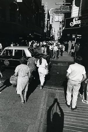 Argentina Buenos Aires Busy Street Photographer's Shadow Old Photo 1981