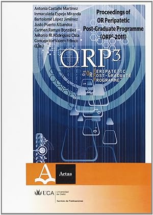 Immagine del venditore per Proceedings of or peripatetic post-graduate programme (orp3- venduto da Imosver