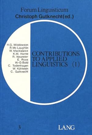 Immagine del venditore per Contributions to applied linguistics1. Forum Linguisticum Christoph Gutknecht (ed.) venduto da NEPO UG