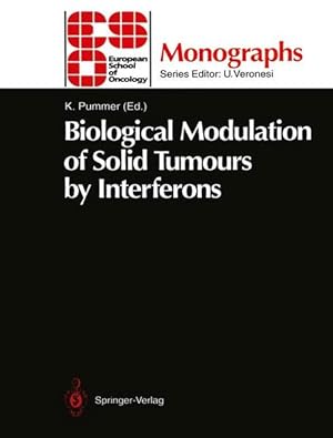 Bild des Verkufers fr Biological modulation of solid tumours by interferons : with 11 tables. K. Pummer (ed.), Monographs / European School of Oncology zum Verkauf von NEPO UG