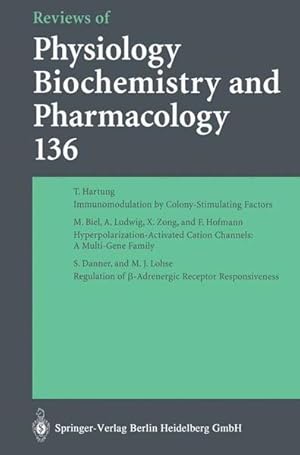Image du vendeur pour Reviews of Physiology, Biochemistry and Pharmacology / Volume 136 mis en vente par NEPO UG