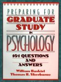 Image du vendeur pour Preparing for Graduate Study in Psychology: 101 Questions and Answers mis en vente par NEPO UG
