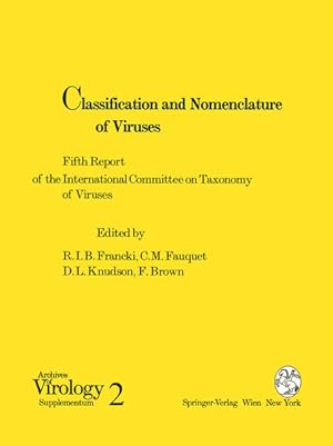 Seller image for Classification and Nomenclature of Viruses (ACTA Neurochirurgica) Fifth Report of the International Committee on Taxonomy of Viruses. Virology Division of the International Union of Microbiological Societies for sale by NEPO UG