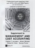 Bild des Verkufers fr Management and Cost Accounting Professional Question Supplem zum Verkauf von NEPO UG