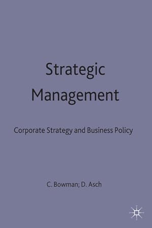 Imagen del vendedor de Strategic Management: Corporate Strategy and Business Policy a la venta por NEPO UG