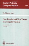 Bild des Verkufers fr New Results and New Trends in Computer Science: zum Verkauf von NEPO UG
