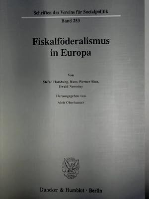 Imagen del vendedor de Fiskalfderalismus in Europa a la venta por NEPO UG