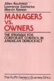 Imagen del vendedor de Managers Vs. Owners: The Struggle for Corporate Control in American Democracy a la venta por NEPO UG