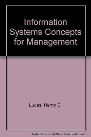 Imagen del vendedor de Information Systems Concepts for Management a la venta por NEPO UG