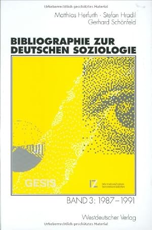 Imagen del vendedor de Bibliographie zur deutschen Soziologie, Bd.3, 1987-1991 a la venta por NEPO UG