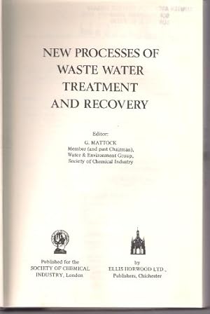 Immagine del venditore per New Processes of Wastewater Treatment and Recovery venduto da NEPO UG