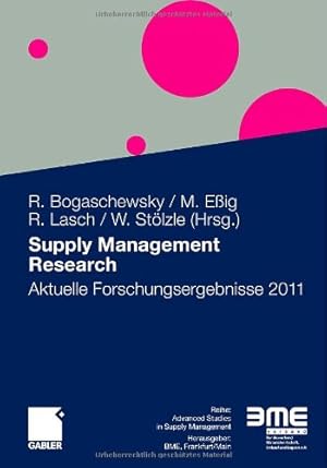 Imagen del vendedor de Supply Management Research: Aktuelle Forschungsergebnisse 2011 a la venta por NEPO UG