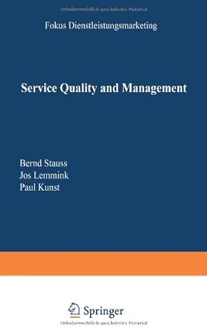 Bild des Verkufers fr Service Quality and Management (Fokus Dienstleistungsmarketing) zum Verkauf von NEPO UG