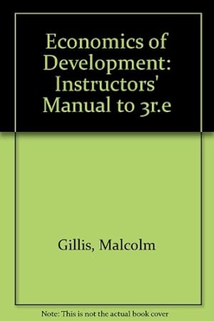 Seller image for Instructors' Manual for Economics of Development for sale by NEPO UG