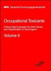 Bild des Verkufers fr Occupational Toxicants: Critical Data Evaluation for MAK Values and Classification of Carcinogens. Volume 6 zum Verkauf von NEPO UG