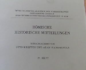 Imagen del vendedor de Rmische Historische Mitteilungen 27. Heft a la venta por NEPO UG