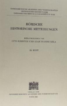 Imagen del vendedor de Rmische historische Mitteilungen. 25. Heft. a la venta por NEPO UG