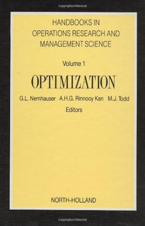 Immagine del venditore per Handbooks in Operations Research and Management Science, 1: Optimization (North-Holland Personal Library) venduto da NEPO UG