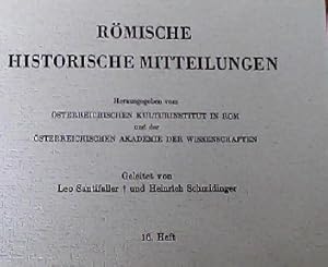 Imagen del vendedor de Rmische Historische Mitteilungen 16. Heft a la venta por NEPO UG