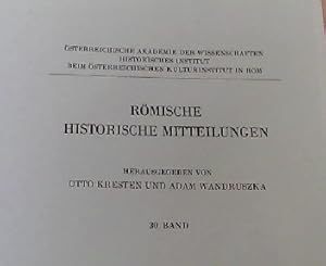 Imagen del vendedor de Rmische Historische Mitteilungen 30. Band a la venta por NEPO UG