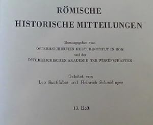 Imagen del vendedor de Rmische Historische Mitteilungen 13. Heft a la venta por NEPO UG