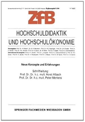 Seller image for Hochschuldidaktik und Hochschulkonomie: Neue Konzepte Und Erfahrungen (Zeitschrift fr Betriebswirtschaft) for sale by NEPO UG