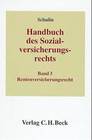 Seller image for Handbuch des Sozialversicherungsrechts, 4 Bde., Bd.3, Rentenversicherungsrecht for sale by NEPO UG