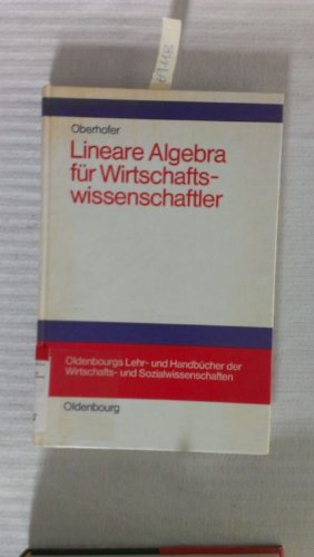 Seller image for Lineare Algebra fr Wirtschaftswissenschaftler for sale by NEPO UG
