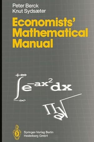 Bild des Verkufers fr Economists' Mathematical Manual zum Verkauf von NEPO UG