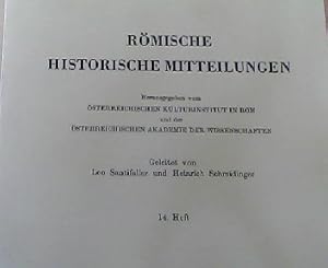 Imagen del vendedor de Rmische Historische Mitteilungen 14. Heft a la venta por NEPO UG