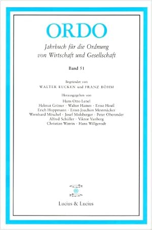 Bild des Verkufers fr ORDO: Jahrbuch fr die Ordnung von Wirtschaft und Gesellschaft Band 51 zum Verkauf von NEPO UG