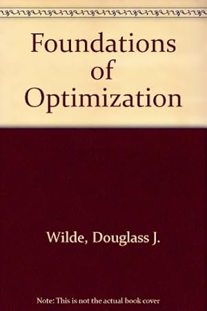 Seller image for Foundations of Optimization for sale by NEPO UG