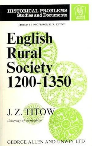 Bild des Verkufers fr English Rural Society, 1200-1350 (Unwin University Books) zum Verkauf von NEPO UG