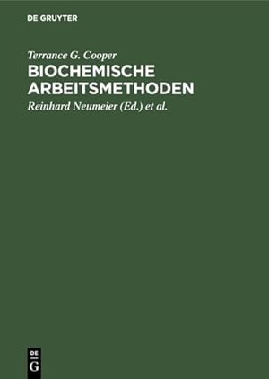 Bild des Verkufers fr Biochemische Arbeitsmethoden. zum Verkauf von NEPO UG