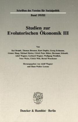 Immagine del venditore per Studien zur Evolutorischen konomik III.: Evolutorische Mikro- und Makrokonomik. (Schriften des Vereins fr Socialpolitik) venduto da NEPO UG