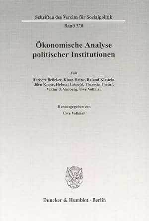 Seller image for konomische Analyse politischer Institutionen. (Schriften des Vereins fr Socialpolitik) for sale by NEPO UG